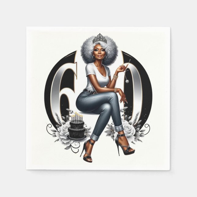 Fierce & Fabulous at 60 Pappersservett (Framsidan)