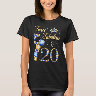 Fierce Fabulous och 20 år 20:e födelsedagen Baller T Shirt