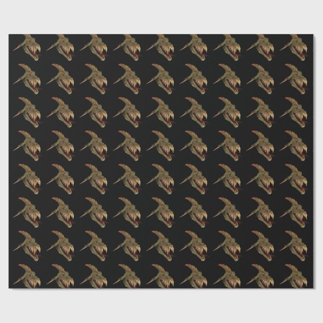 Fierce Fantasay Dragon Snake Head Presentpapper (Platt)