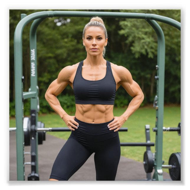 Fierce Fitness Queen Strong Physique Exdoor Gym Fototryck (Framsidan)