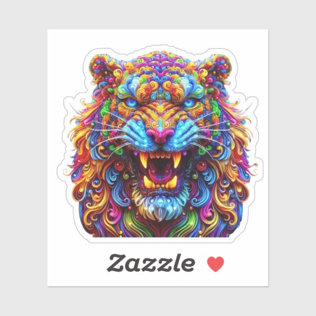 Fierce Glowing Tiger Klistermärken (Ark)