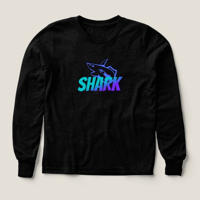 Fierce Gradient Shark Logo | Bold Ocean Vibes T Shirt (Design framsida)