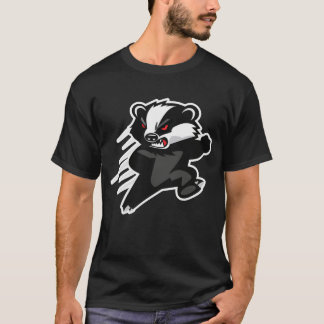 Fierce Honey Badger Attack Mascot T Shirt