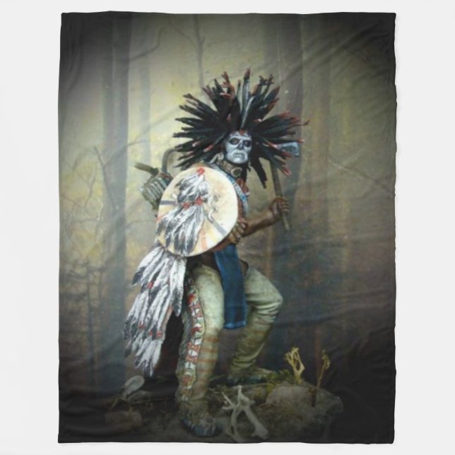 FIERCE INDIAN WARRIOR FLEECEFILT (Framsidan)