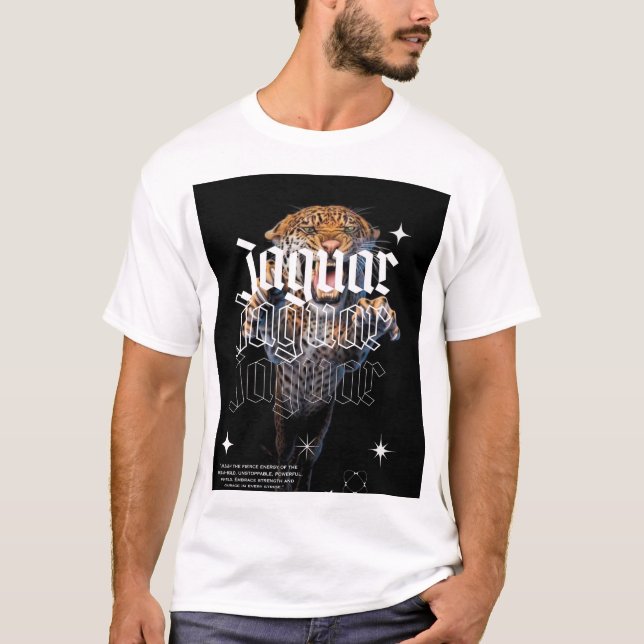 Fierce Jaguar Graphic T-Shirt | Vild och fetstil (Framsida)