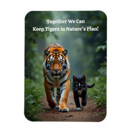 Fierce Kattdjur Friends on the Prowl Magnet