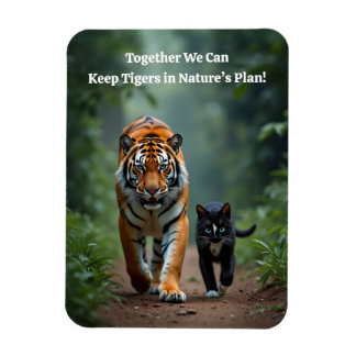 Fierce Kattdjur Friends on the Prowl Magnet
