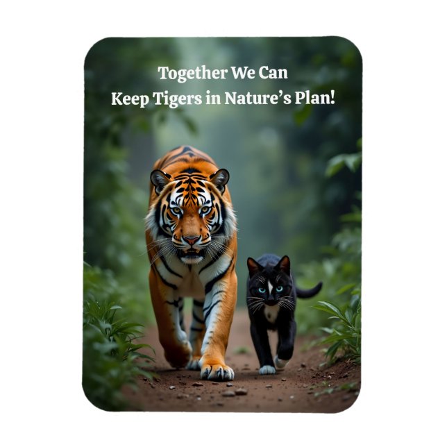Fierce Kattdjur Friends on the Prowl Magnet (Vertikal)