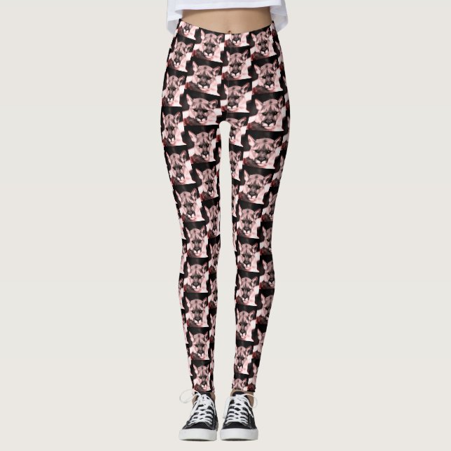Fierce Kattdjur Leggings (Framsida)