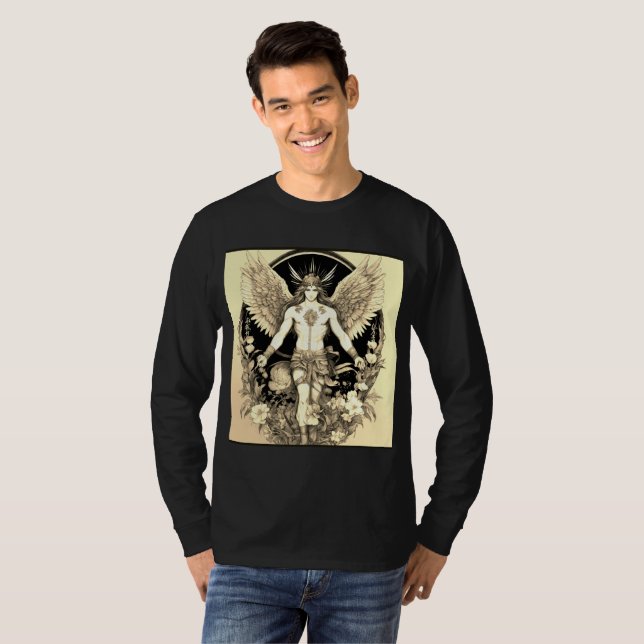 Fierce "Kung of Vinge" Design Tattoo T-Shirt (Hel framsida)