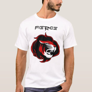 Fierce Kung skriver ut Manar grundläggande T-Shirt
