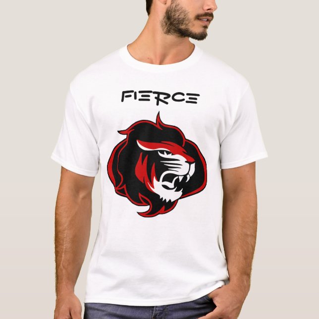 Fierce Kung skriver ut Manar grundläggande T-Shirt (Framsida)