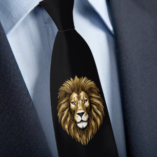 Fierce Lejon på Black Necktie Slips