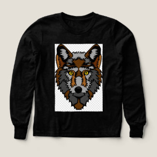 Fierce Modern Wolf Emblem T Shirt