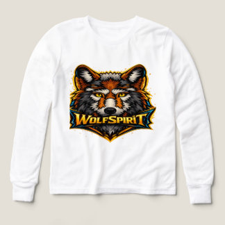 Fierce Modern Wolf Emblem T Shirt