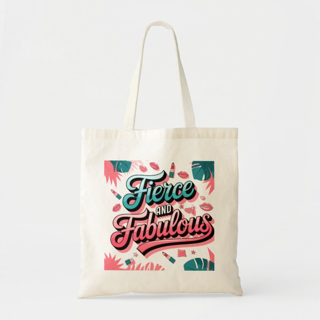 Fierce och Fabulous Fashionable Tote Bag Tygkasse (Framsidan)