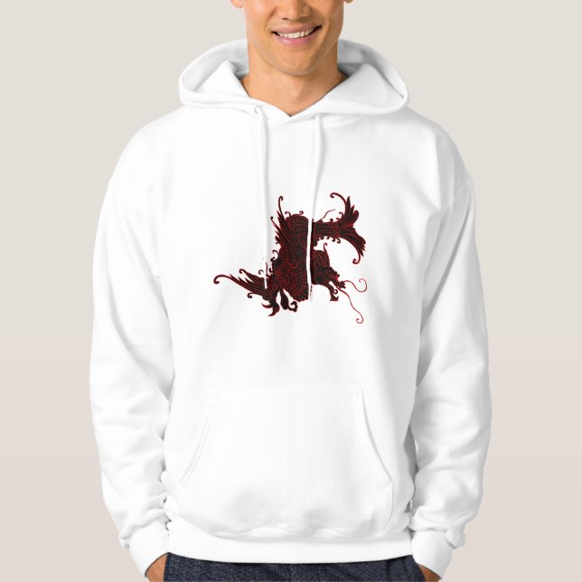 Fierce Oriental Dragon Hoodie (Framsida)