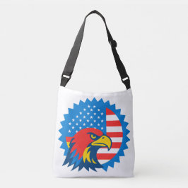 Fierce Örn vid USA flagga-rundan Axelväska