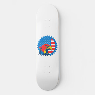 Fierce Örn vid USA flagga-rundan Mini Skateboard Bräda 18,5 Cm