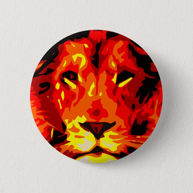 Fierce Red Lejon Knapp (Framsida)