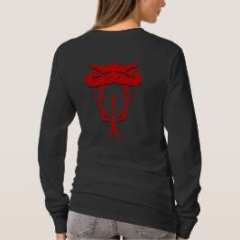 Fierce Red Snake Ansikte Långärmad T Shirt