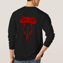 Fierce Red Snake Ansikte Långärmad T Shirt
