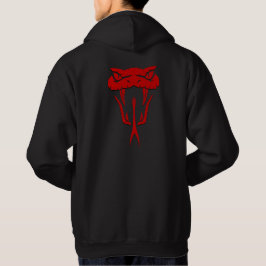 Fierce Red Snake Ansikte Unisex Hoodie