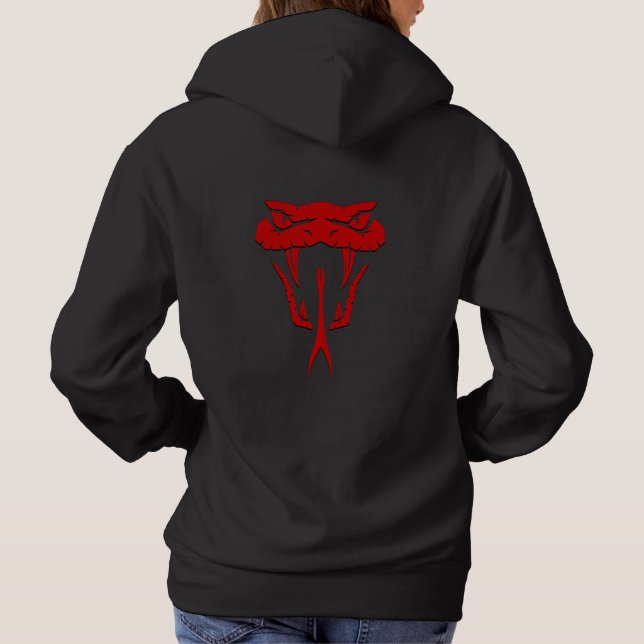 Fierce Red Snake Ansikte Unisex T Shirt (Baksida)