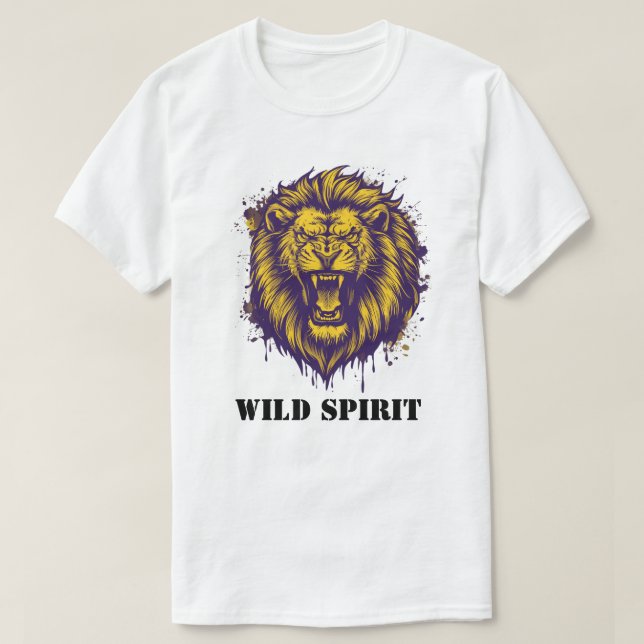 Fierce Roaring Lion Wild Spirit Graphic  T Shirt (Design framsida)