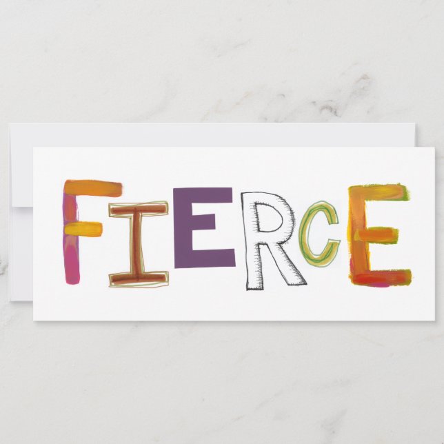 Fierce roligt colorful art ord strong fold modig (Framsida)
