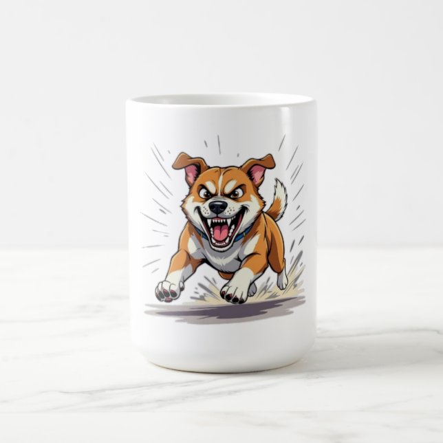 Fierce Running Dog – Power & Motion Illustration Kaffemugg (Center)