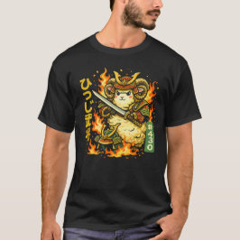 Fierce Samurai Ram Warrior Design T Shirt