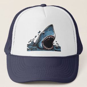 FIERCE SHARK MED ÖPPEN MUTH KEPS
