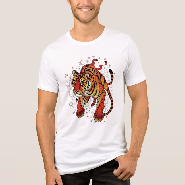 Fierce Spirit Tiger T Shirt (Framsida)