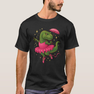 Fierce T-Rex Ballerina Shirt - Funny Rosa Dinosaur T