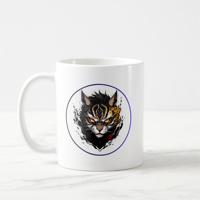 Fierce Tiger Anime Kaffemugg (Vänster)