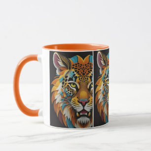 Fierce Tiger Ansikte Art - Anpassningsbar Graphic  Mugg