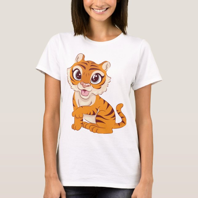 Fierce Tiger Graphic Tee" T Shirt (Framsida)
