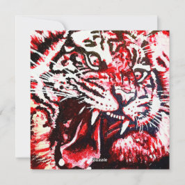 Fierce Tiger Julkort