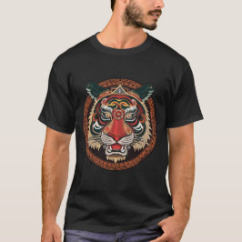 Fierce Tribal Tiger Ansikte T Shirt
