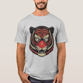 Fierce Tribal Tiger Ansikte T Shirt