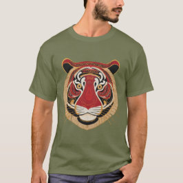 Fierce Tribal Tiger Ansikte T Shirt