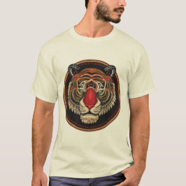 Fierce Tribal Tiger Ansikte T Shirt