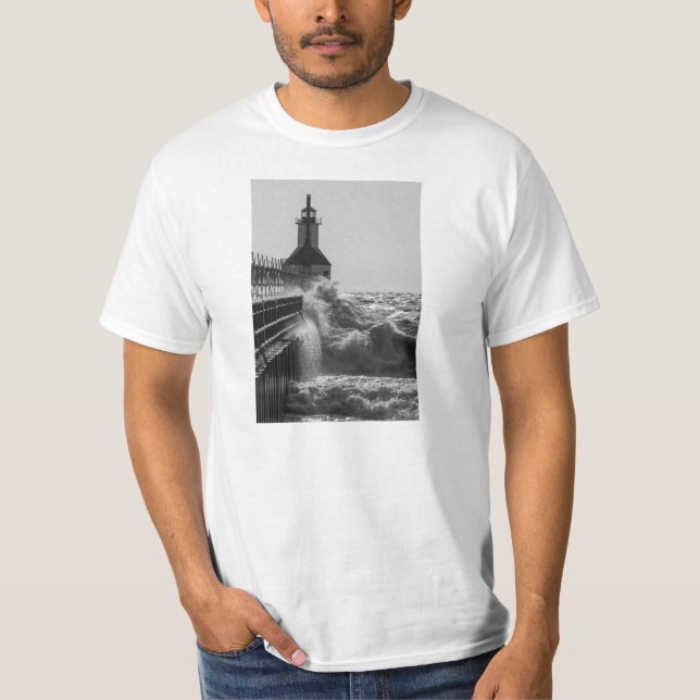 Fierce Vågar vid St Joseph Grayscale Tee (Framsida)