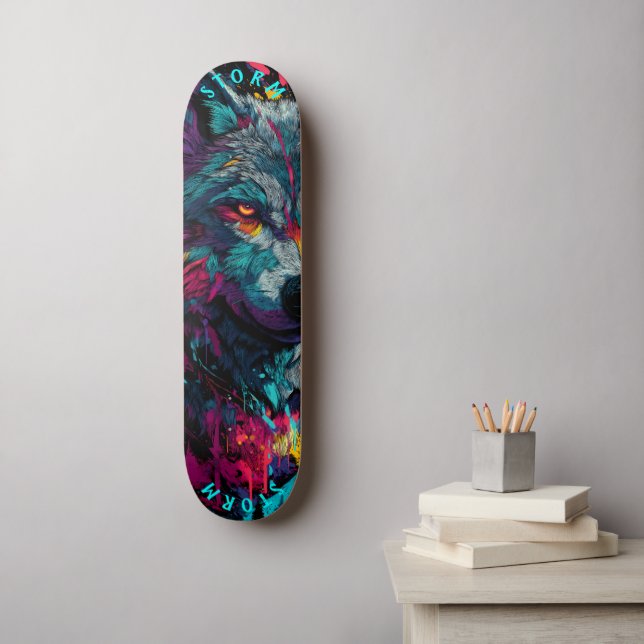 Fierce Varg Graffiti Street - Begränsad Edition Mini Skateboard Bräda 18,5 Cm (Väggkonst)