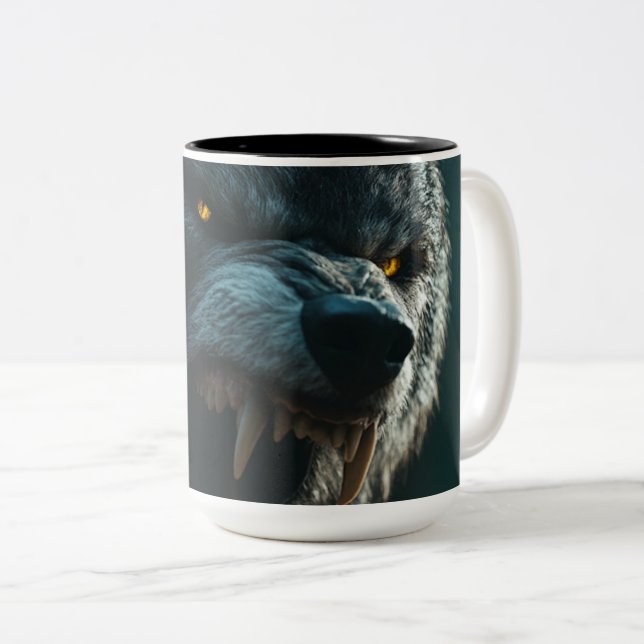 Fierce Varg Guardian Två-Tonad Mugg (Framsida höger)