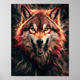 Fierce Varg Porträtt Poster