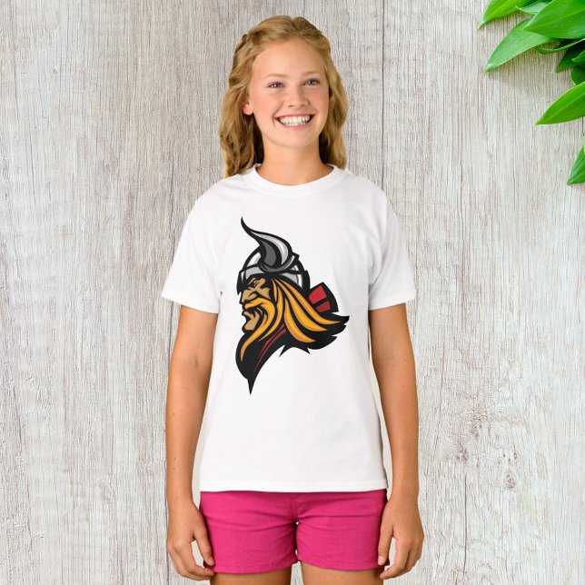 Fierce Viking Warrior Head Norse Helmet och Beard T Shirt (Skapare uppladdad)