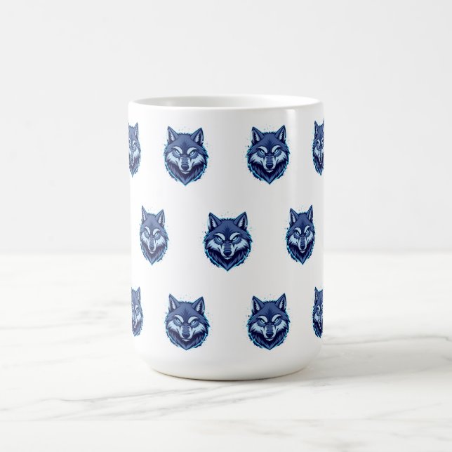 Fierce Wolf – Symbol of Strength and Freedom Kaffemugg (Center)