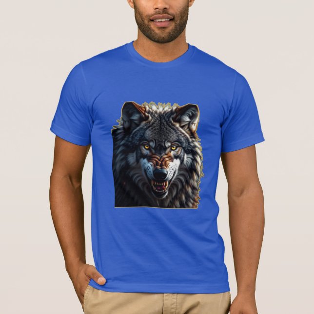 Fierce Wolf – Symbol of Strength and Freedom T Shirt (Framsida)